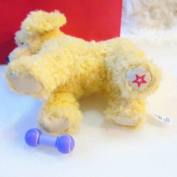 American Girl Doll Poseable APRICOT POODLE DOG Plush Pet Toy Magnetic Bone BAg! - Picture 4 of 11